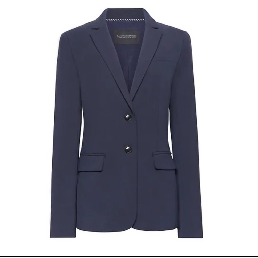 Banana Republic Long and Lean Fit Navy Blazer NWT - Picture 2 of 6